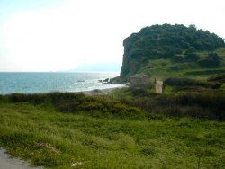 Die Lyri-Bucht Foto: Die Bucht bei Lyri in der Ägäis